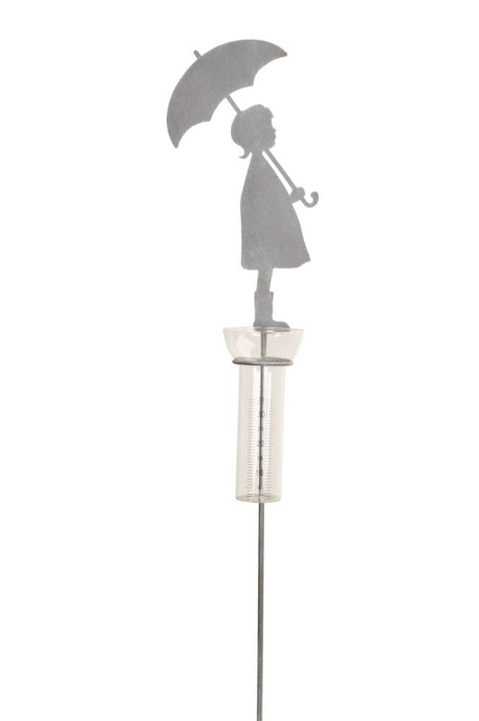 Regnmåler, Pige med paraply, grå