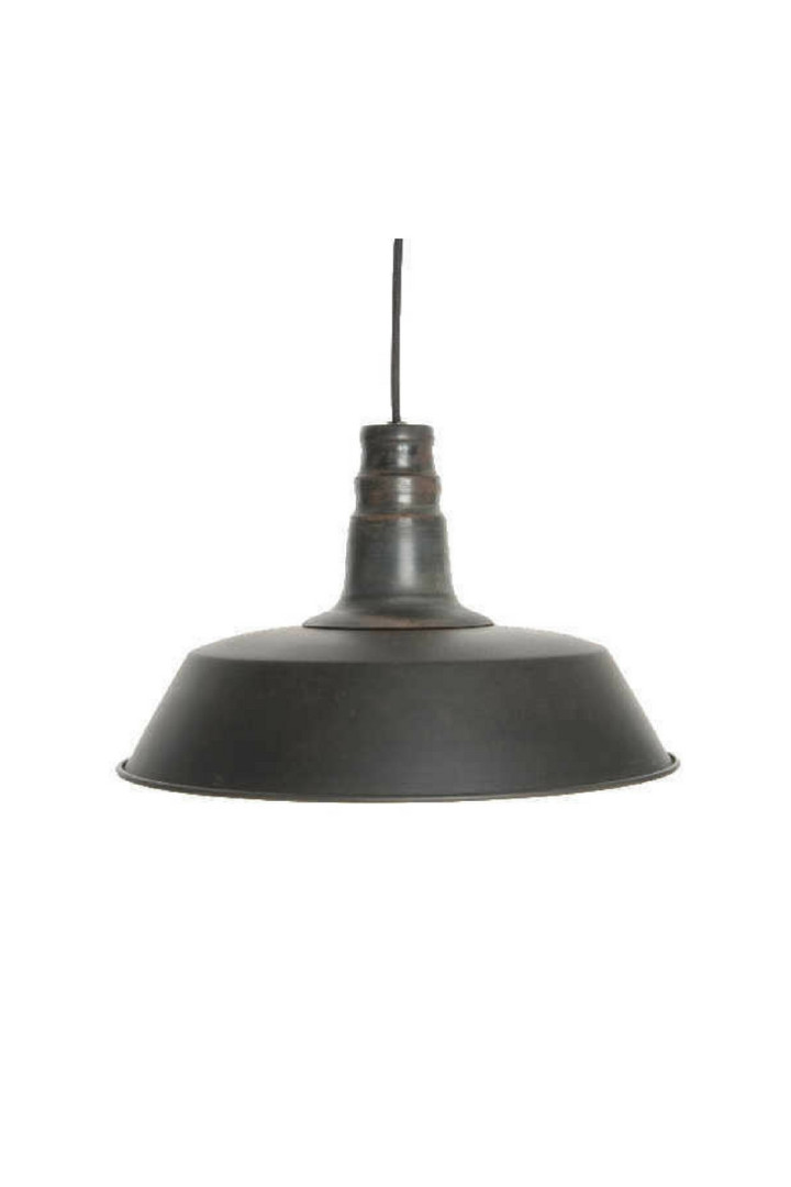 Rustic retro iron lampe. Sort lampe med flot patina. Se den her.